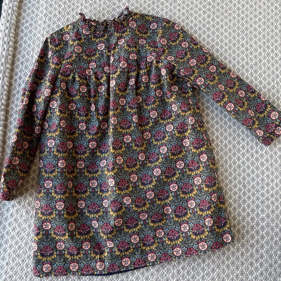 🔥KIDS BONPOINT Khaki Floral Liberty Print Dress🔥 - Picture 1 of 8